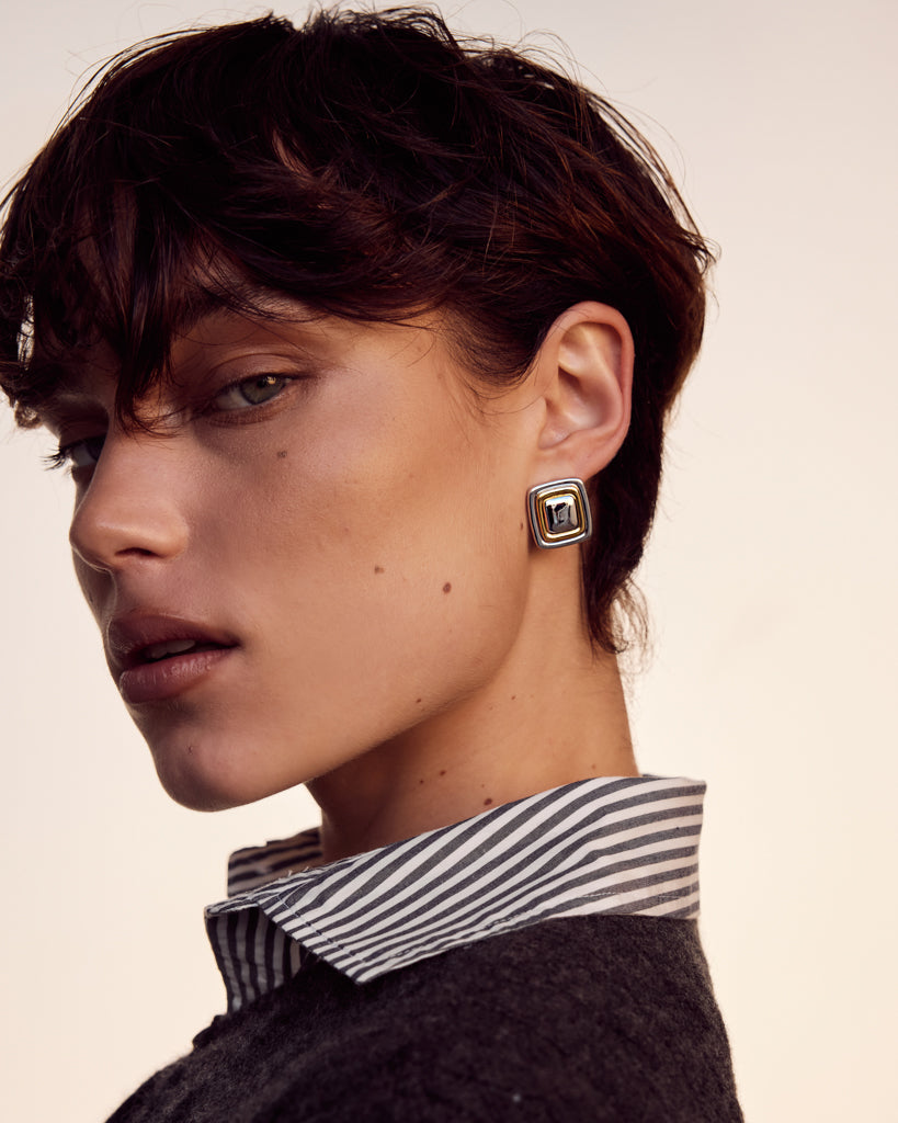 Dalia Two-Tone Studs