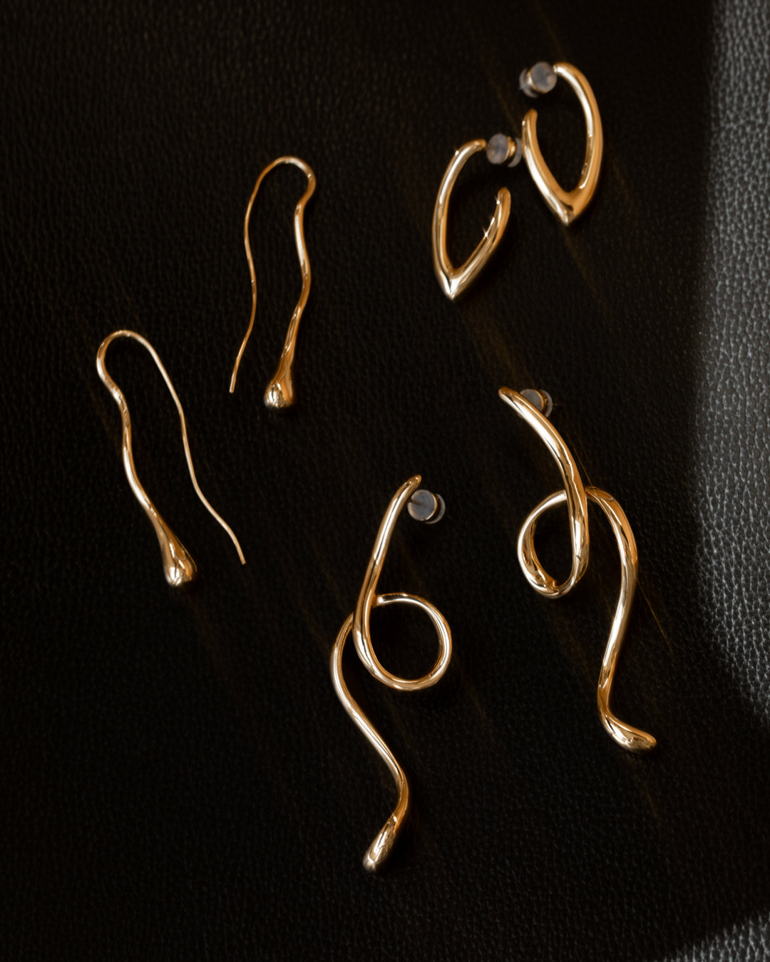 Ribbon Drip Statement Earrings