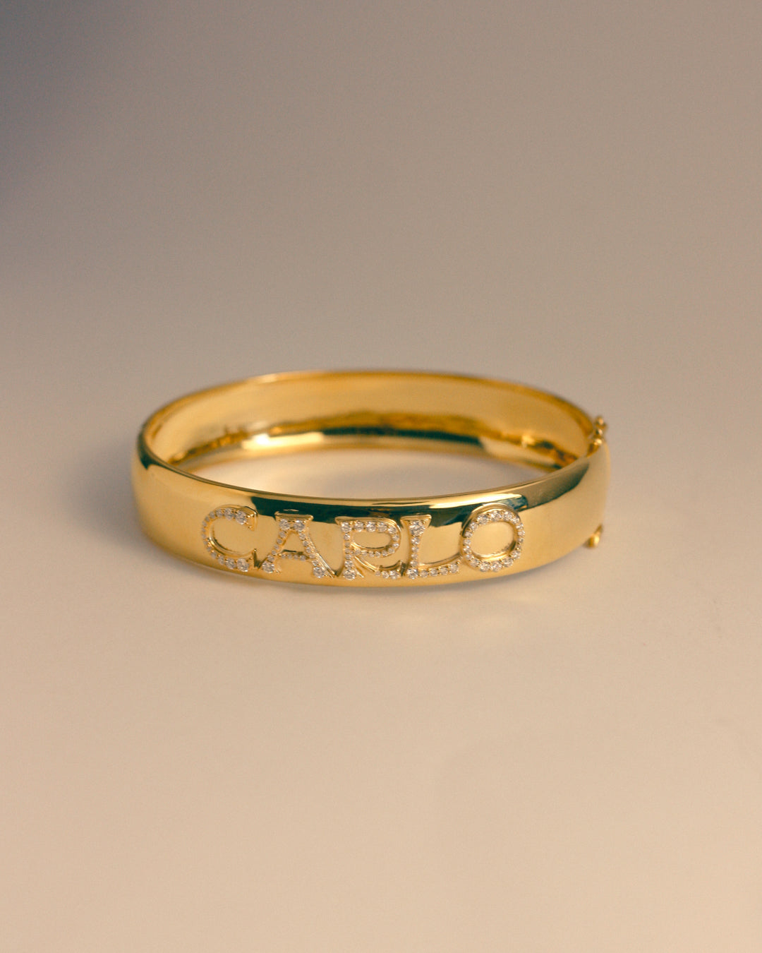 The Pave Initial Bangle