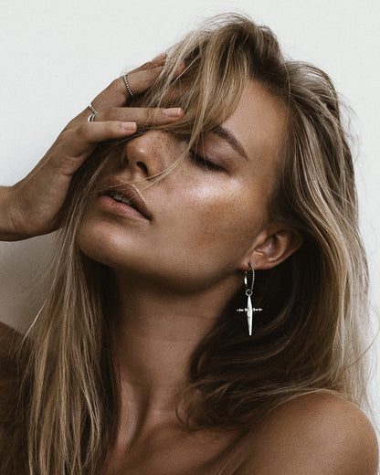 Cross Hoops- Silver (Ships Mid March)