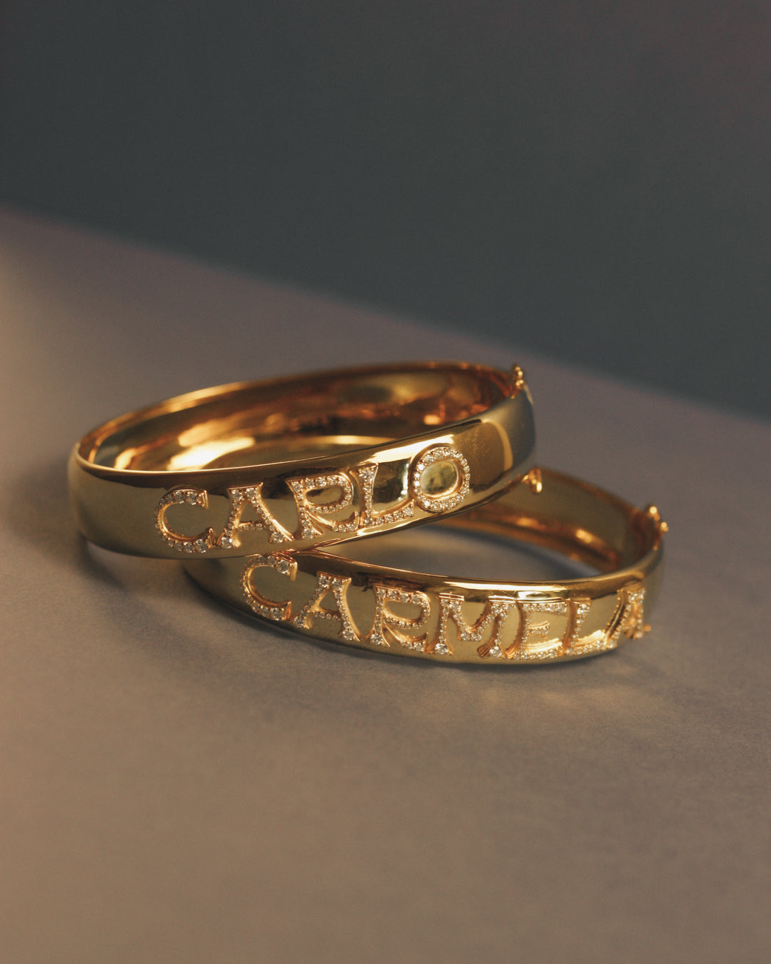 The Pave Initial Bangle