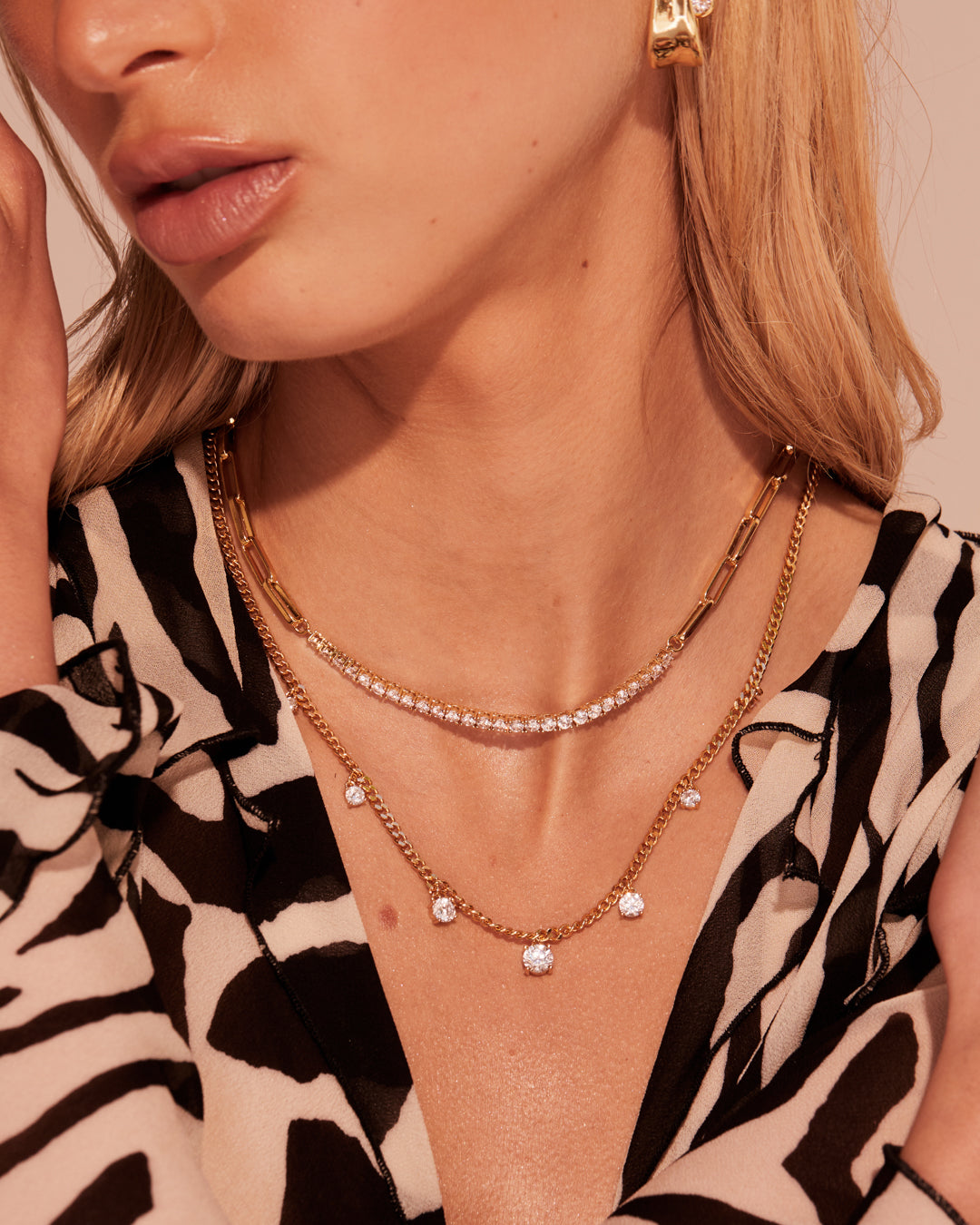 Ballier Chain Link Necklace- Gold
