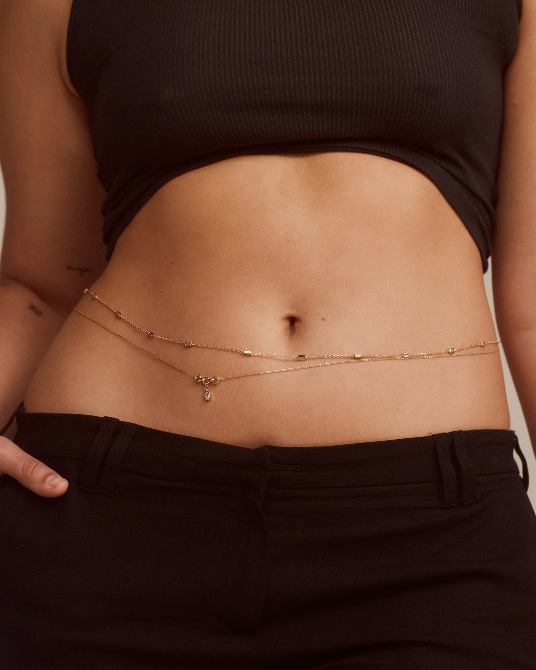 Sunrise on South Beach Belly Chain Set- Silver