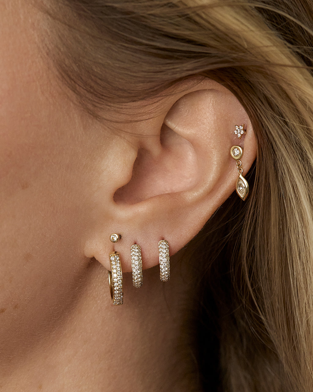 The Super Shimmer Diamond Huggies (12mm)