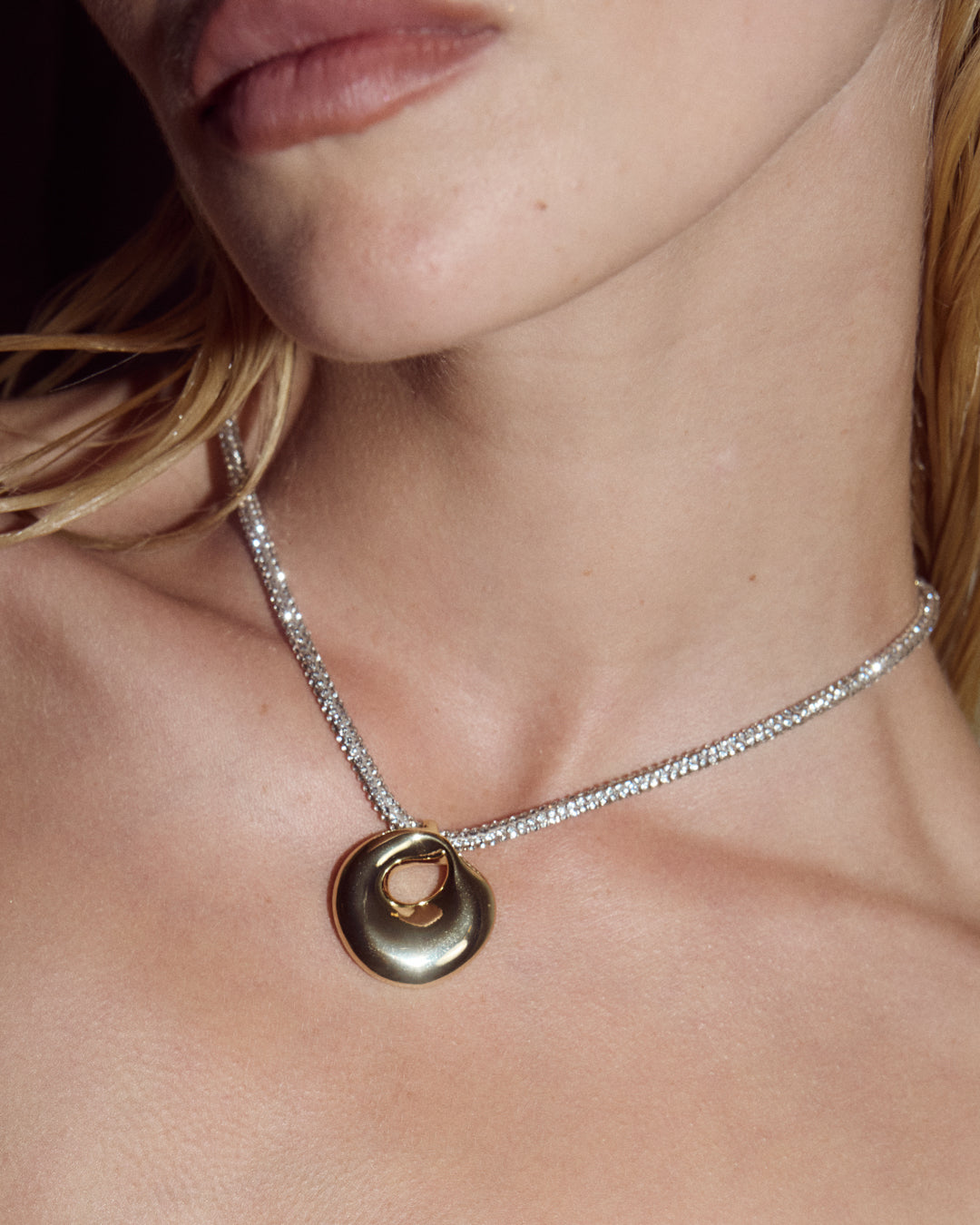 The Mercury Disc Sparkle Necklace