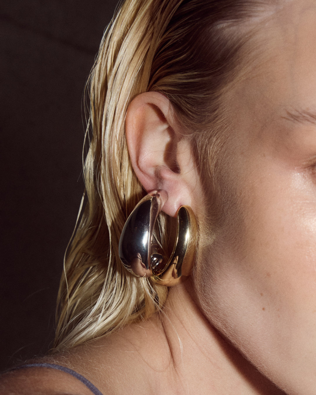 The Chrome Orb Hoops