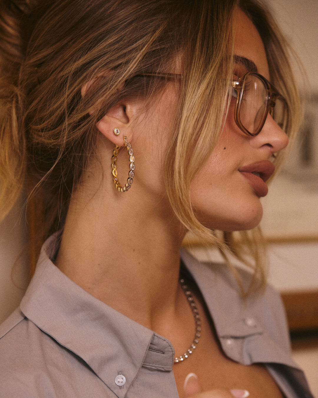 The Palais Eternity Hoops-Gold