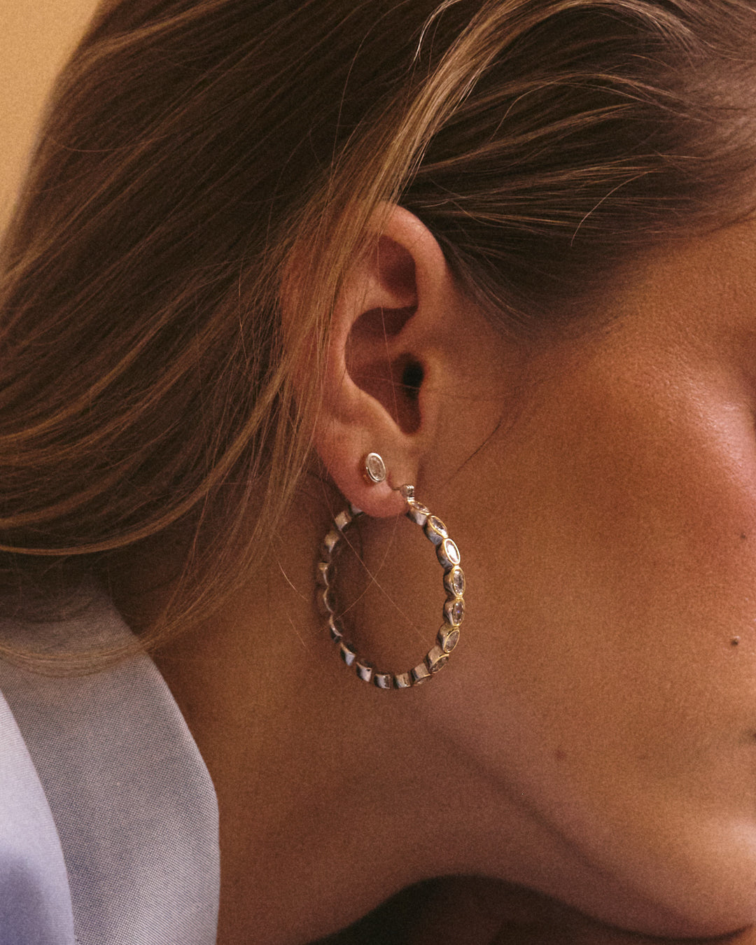 The Palais Eternity Hoops-Silver