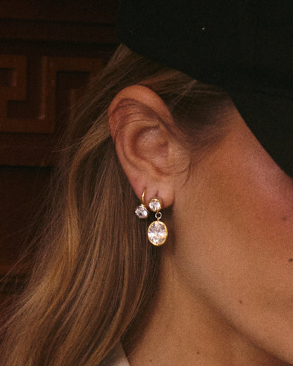 The Marais Drop Studs-Gold (Ships Late April)
