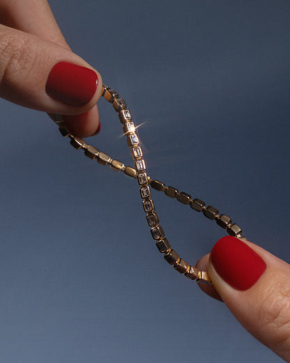 The 24/7 Flex Tennis Bracelet- Emerald Cut