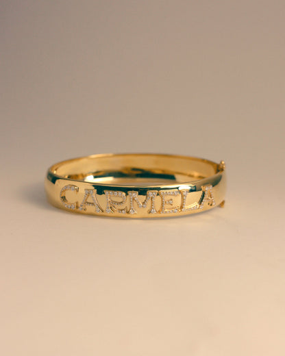 The Pave Initial Bangle