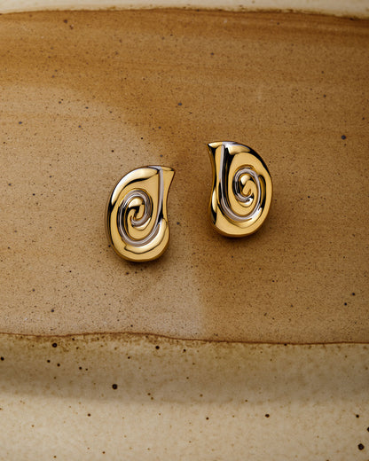 The Two-Tone Coquille Studs