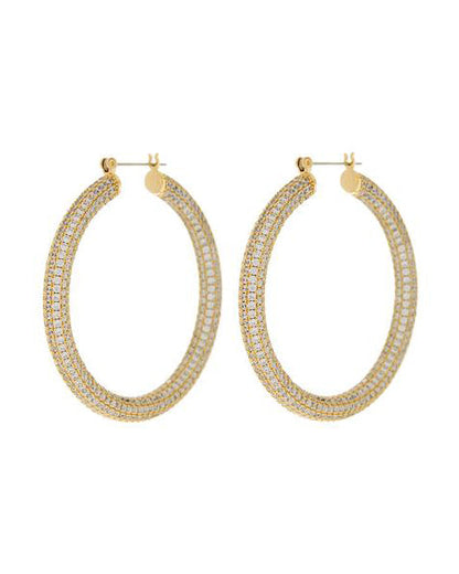 Pave Amalfi Hoops- Gold (Ships Late February)