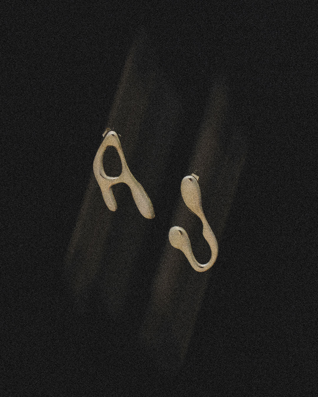 Goopy Letter Initial Earrings
