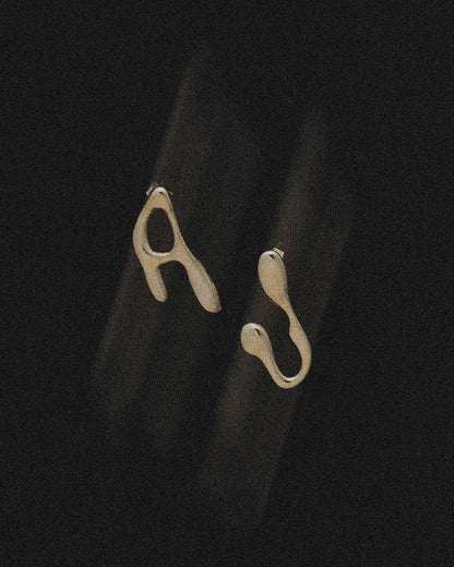 Goopy Letter Initial Earrings