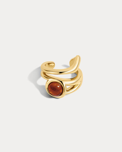 The Amber Honey Resin Ear Cuff