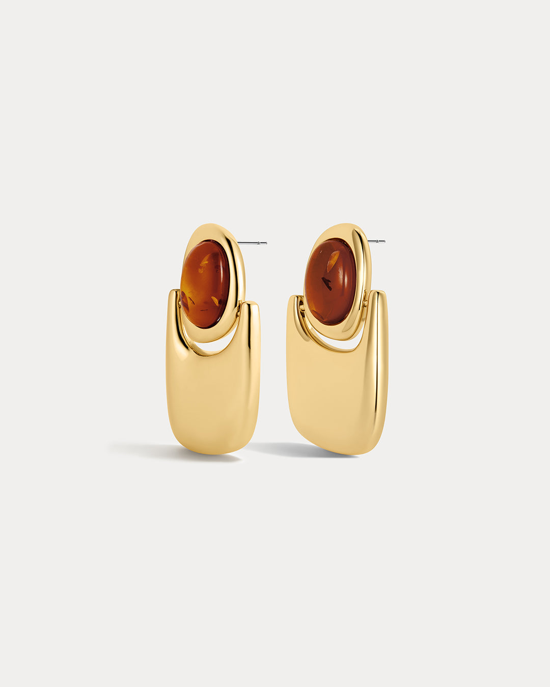 The Amber Honey Resin Statement Earrings