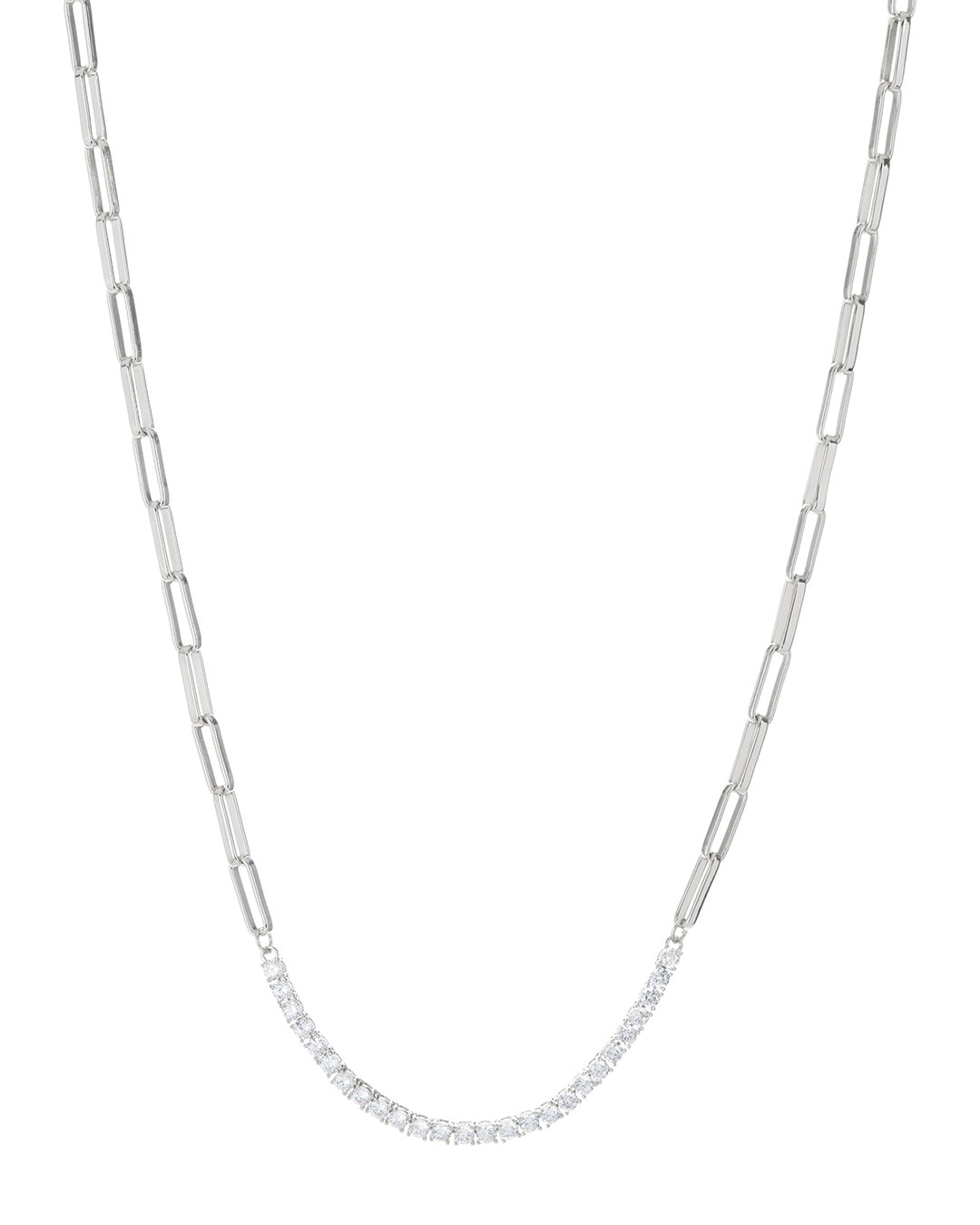 Ballier Chain Link Necklace- Silver