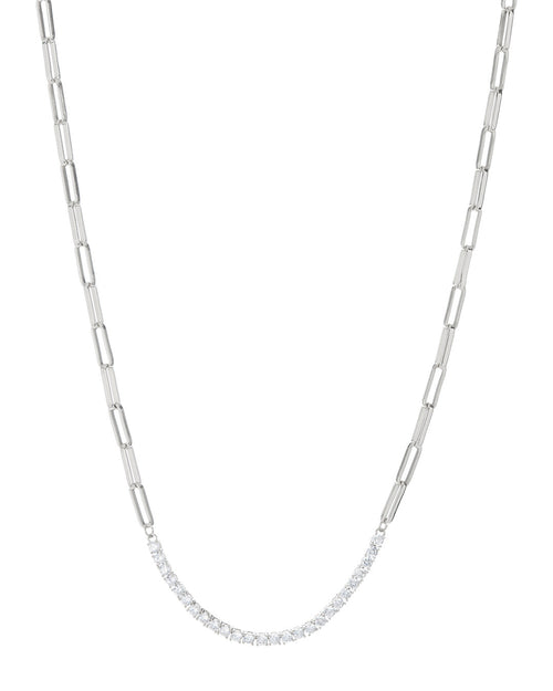 Ballier Chain Link Necklace- Silver