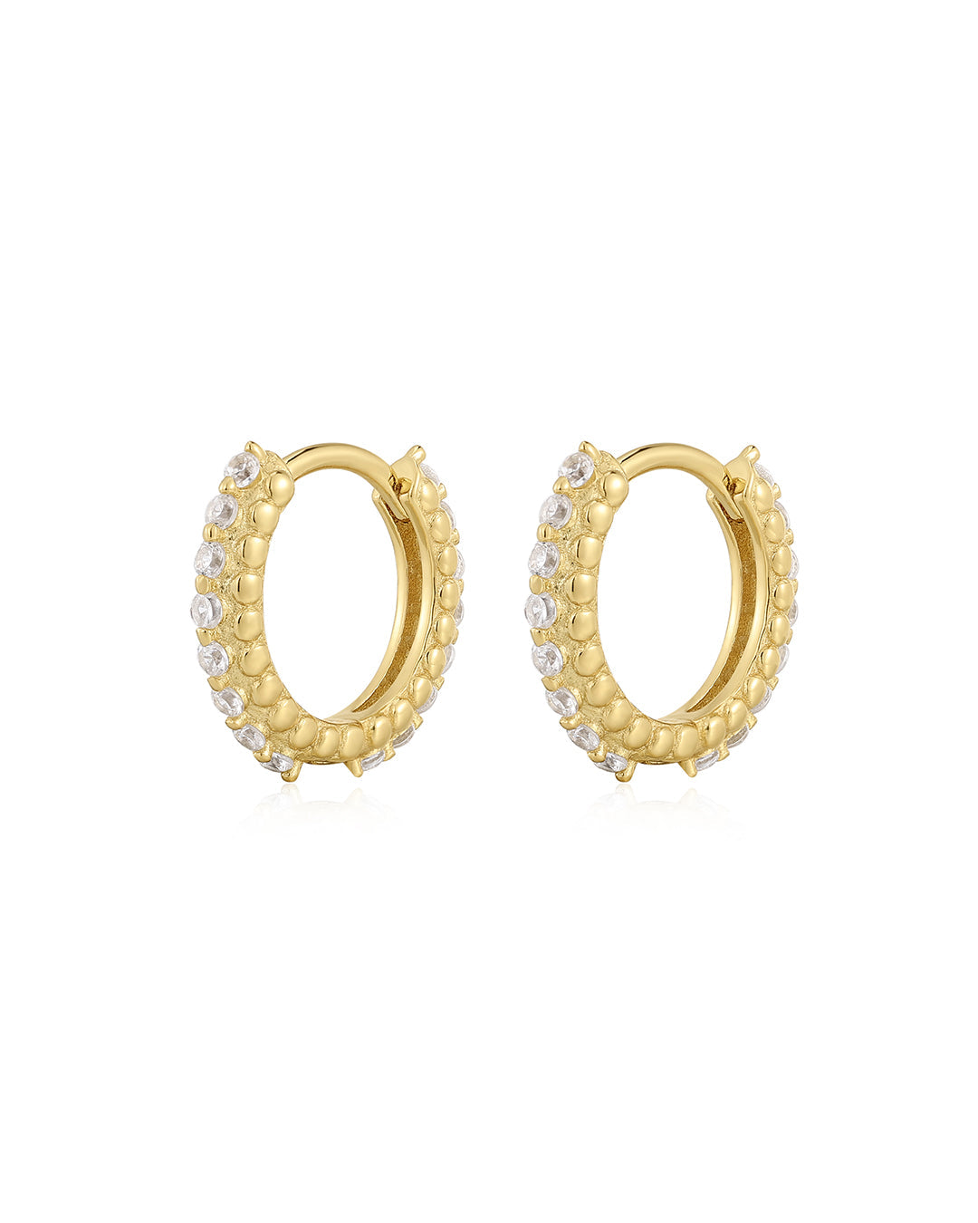 The Beaded Pave Huggies