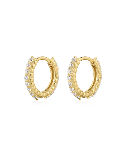 The Beaded Pave Huggies