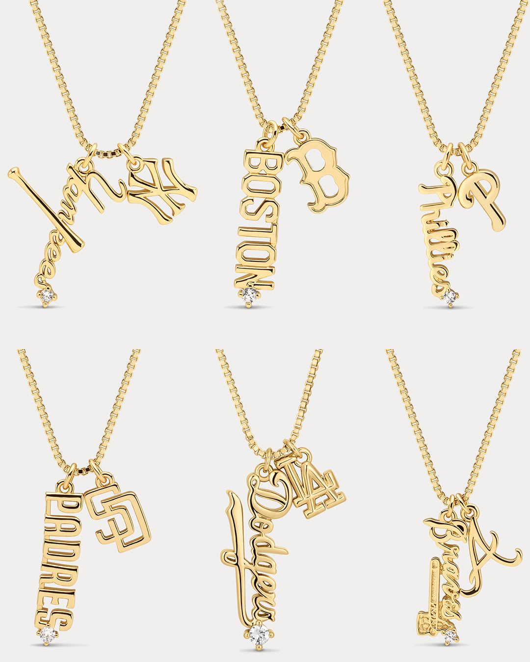 The MLB Layered Nameplate Necklace