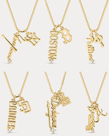 The MLB Layered Nameplate Necklace