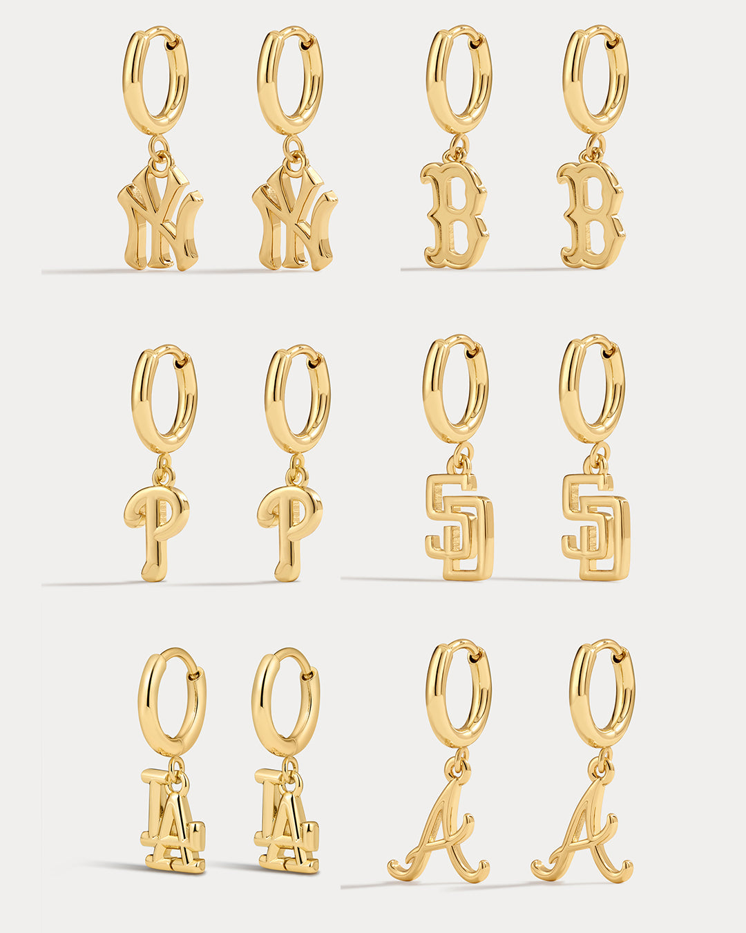 The MLB Logo Charm Hoops
