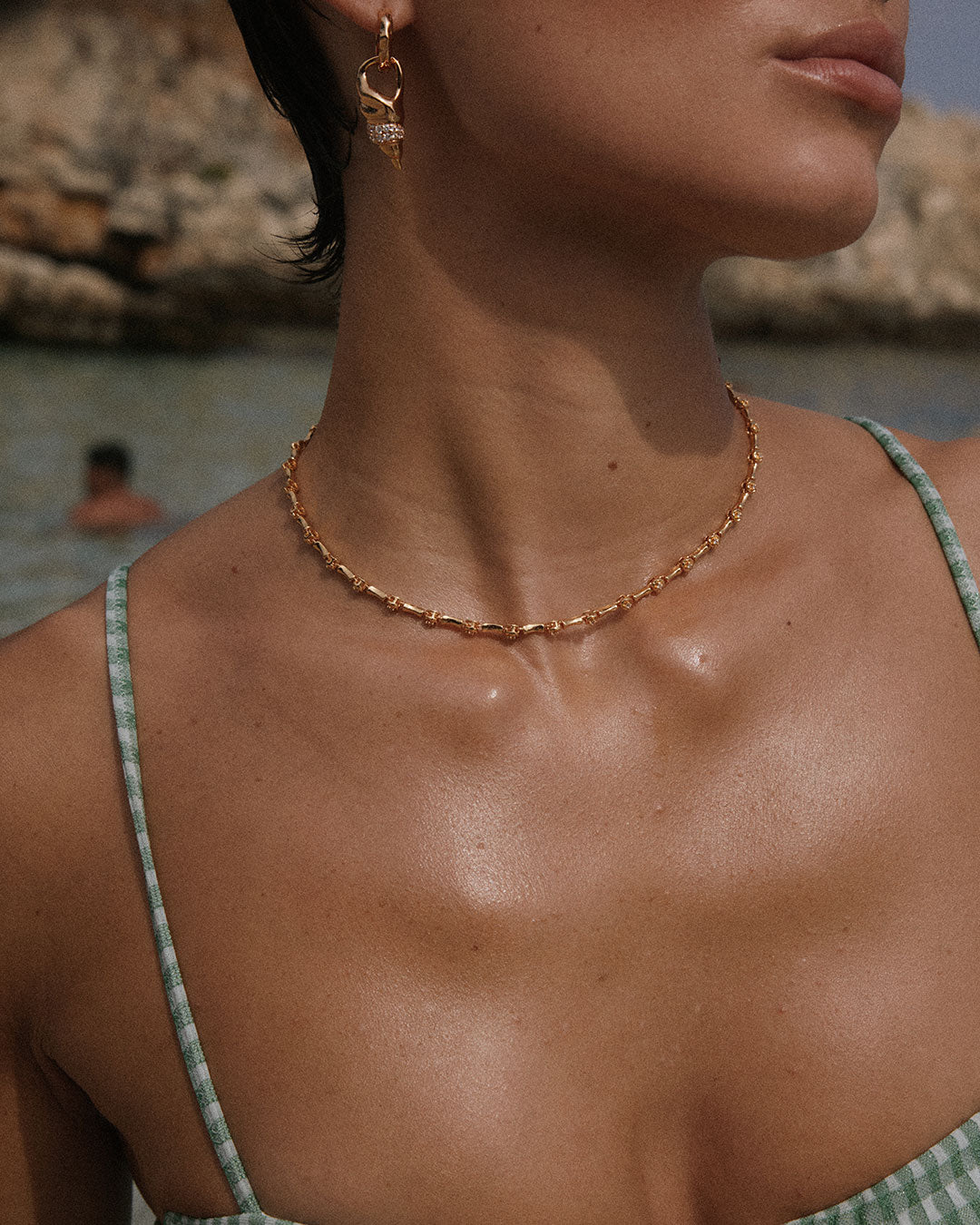 The Coquille Tennis Necklace