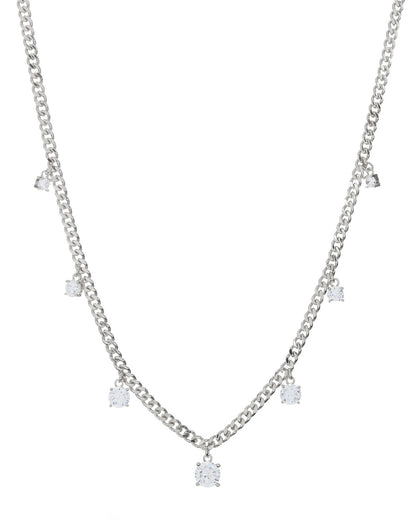 Cher Diamonte Necklace- Silver