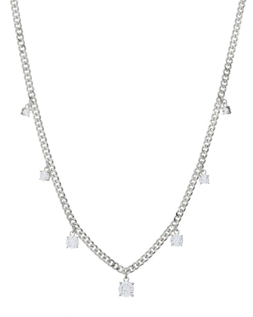 Cher Diamonte Necklace- Silver