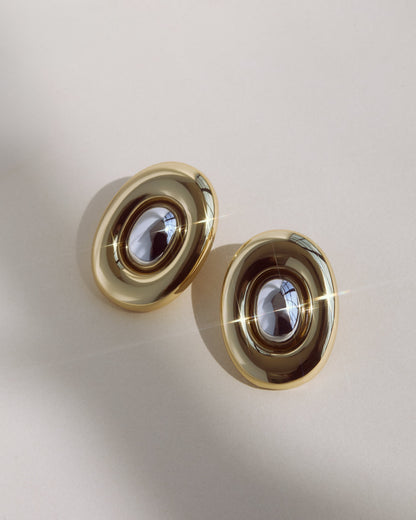 The Two-Tone Chrome Orb Statement Studs