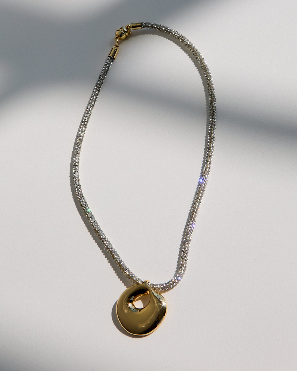 The Mercury Disc Sparkle Necklace