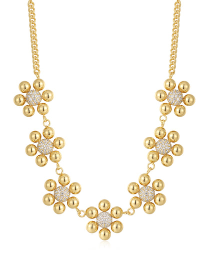 Daisy Statement Necklace- Gold