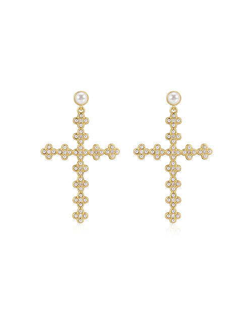 The Daisy Stud Cross Earrings