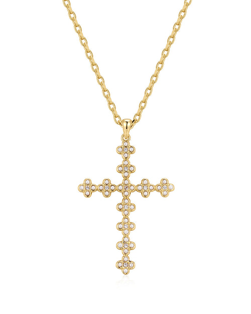 The Daisy Stud Cross Necklace