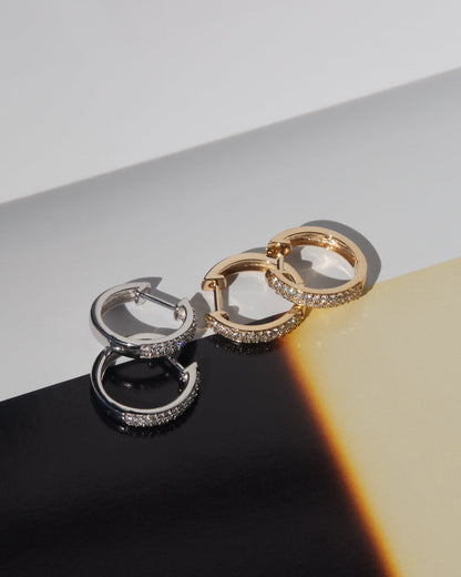 The Super Shimmer Diamond Hoops (16.5mm)