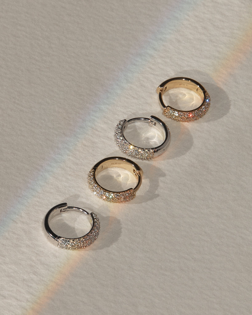 The Super Shimmer Diamond Huggies (12mm)