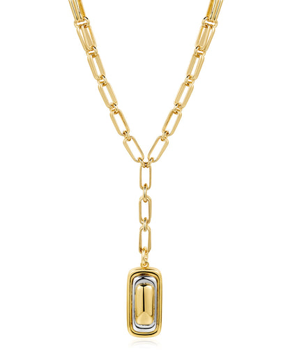 Dalia Two-Tone Pendant Necklace
