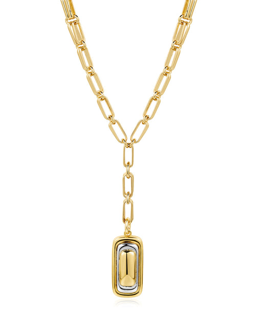 Dalia Two-Tone Pendant Necklace