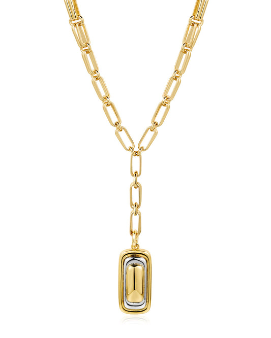 Dalia Two-Tone Pendant Necklace