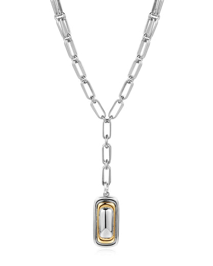 Dalia Two-Tone Pendant Necklace