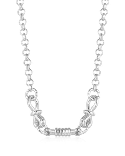 Horsebit Necklace- Silver