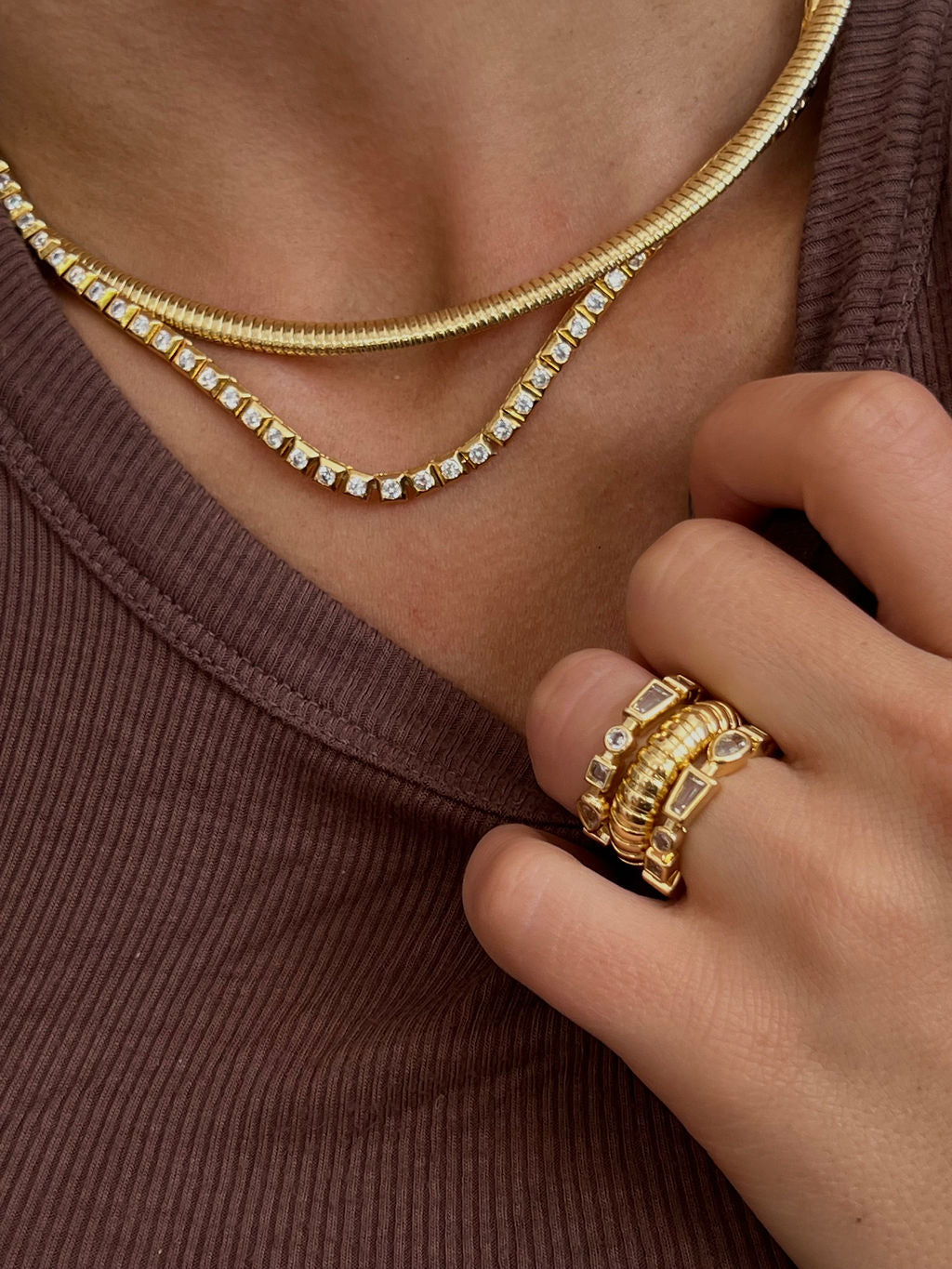 Mini Flex Snake Chain Necklace- Silver
