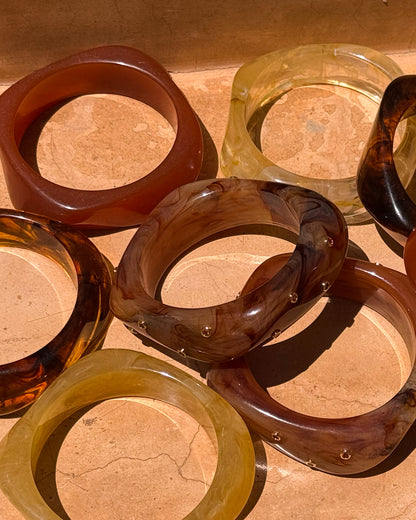 The Formentera Bangle Set- Tortoise
