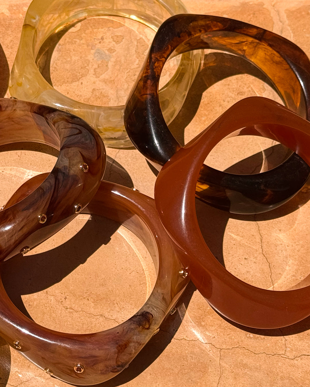 The Formentera Bangle Set- Tortoise