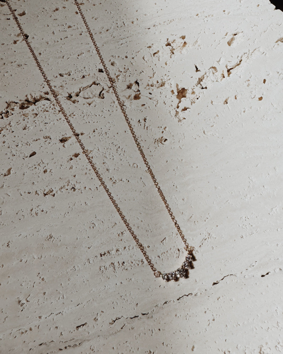 The Pave Starlight Curved Necklace