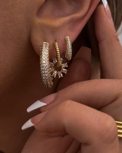 The Reversible Amalfi Hoops- Gold