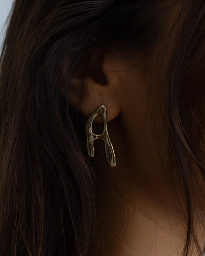 Goopy Letter Initial Earrings