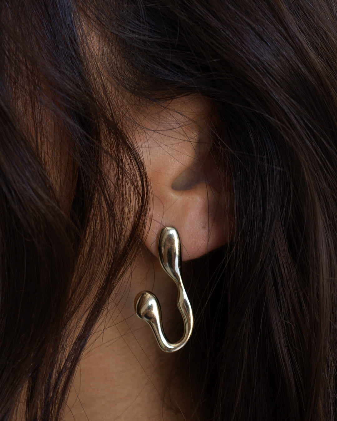Goopy Letter Initial Earrings